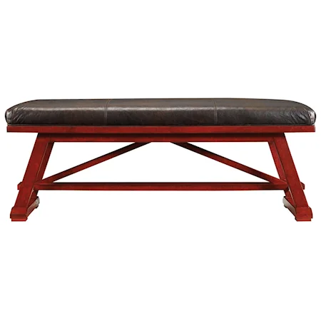 Bajan Bed End Bench with Leather Seat